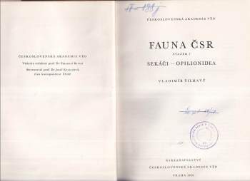 Vladimír Šilhavý: Fauna ČSR