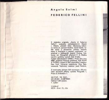 Angelo Solmi: Federico Fellini