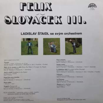 Orchestra Ladislav Štaidl: Felix Slováček III.