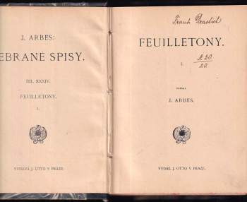 Jakub Arbes: Feuilletony