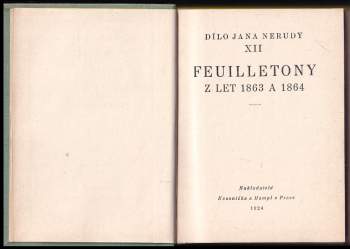Jan Neruda: Feuilletony z let 1863 a 1864