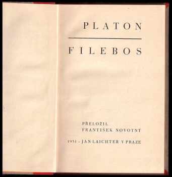 Platón: Filebos