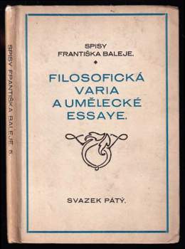 Filosofická varia a umělecké essaye
