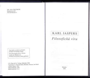 Karl Jaspers: Filosofická víra