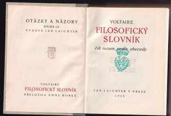 Voltaire: Filosofický slovník čili rozum podle abecedy