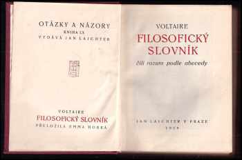 Voltaire: Filosofický slovník, čili, Rozum podle abecedy