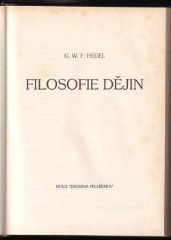 Georg Wilhelm Friedrich Hegel: Filosofie dějin