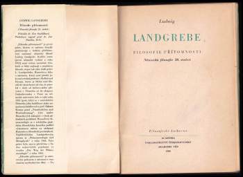 Ludwig Landgrebe: Filosofie přítomnosti