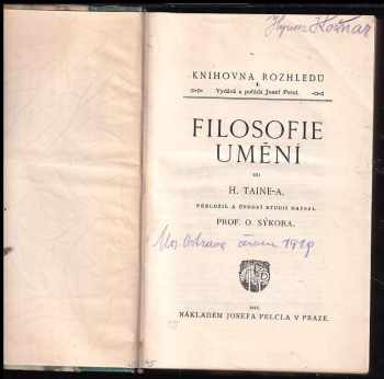 Hippolyte Adolphe Taine: Filosofie umění