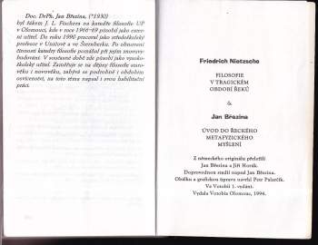 Friedrich Nietzsche: Filosofie v tragickém období Řeků
