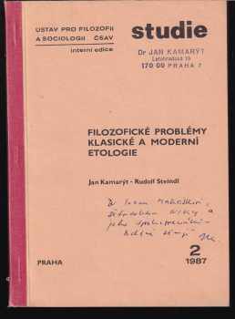 Jan Kamarýt: Filozofické problémy klasické a moderní etologie