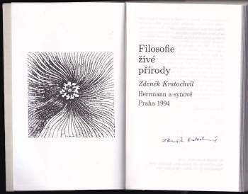 Zdeněk Kratochvíl: Filozofie živé přírody