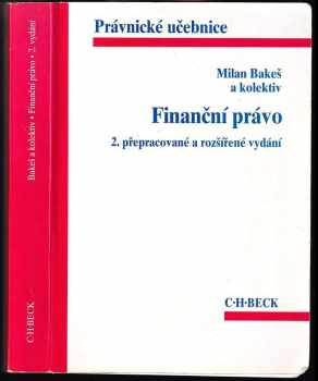 Milan Bakeš: Finanční právo