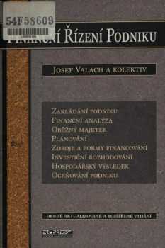 Josef Valach: Finanční řízení podniku