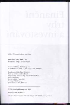 Josef Jílek: Finanční trhy a investování