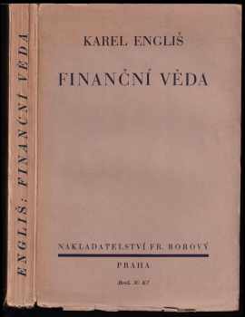 Karel Engliš: Finanční věda