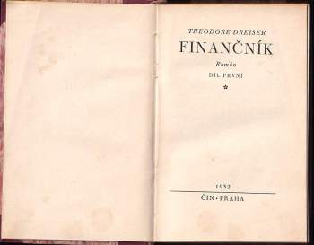 Theodore Dreiser: Finančník
