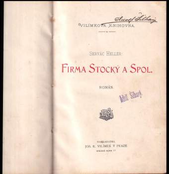 Servác Heller: Firma Stocký a spol