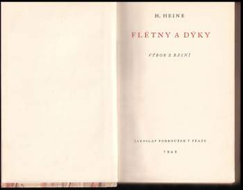 Heinrich Heine: Flétny a dýky