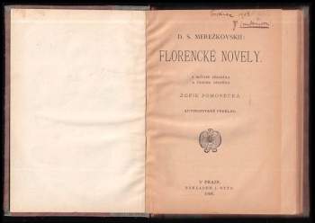 Dmitrij Sergejevič Merežkovskij: Florencké novely