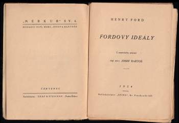 Henry Ford: Fordovy ideály