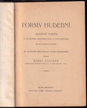 Karel Stecker: Formy hudební