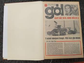 Josef Oktábec: Fotbalový a hokejový týdeník Gól KOMPLETNÍ ROČNÍKY 1971 IV. + 1972 V.