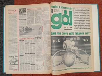 Josef Oktábec: Fotbalový a hokejový týdeník Gól KOMPLETNÍ ROČNÍKY 1971 IV. + 1972 V.