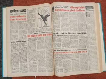 Josef Oktábec: Fotbalový a hokejový týdeník Gól KOMPLETNÍ ROČNÍKY 1971 IV. + 1972 V.