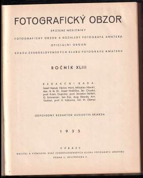 Augustin Škarda: Fotografický obzor - ročník XLIII