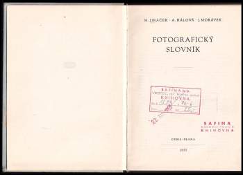 Milič Jiráček: Fotografický slovník