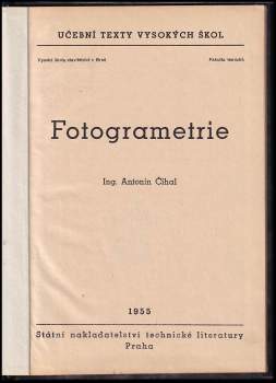 Antonín Číhal: Fotogrametrie