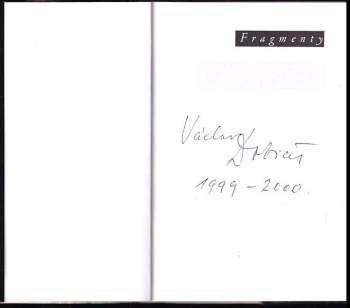 Václav Dobiáš: Fragmenty