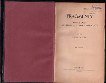 Emanuel Žák: Fragmenty