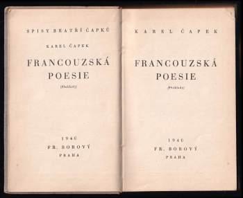 Karel Čapek: Francouzká poezie
