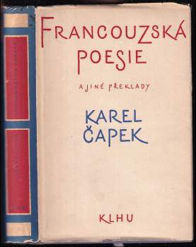 Karel Čapek: Francouzská poesie a jiné překlady