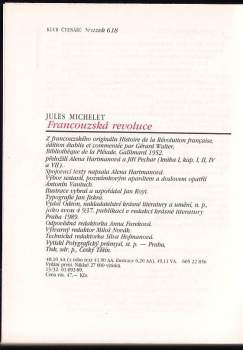 Jules Michelet: Francouzská revoluce
