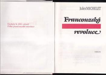 Jules Michelet: Francouzská revoluce