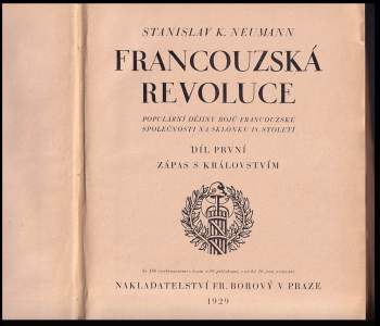 Stanislav Kostka Neumann: Francouzská revoluce