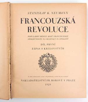 Stanislav Kostka Neumann: Francouzská revoluce