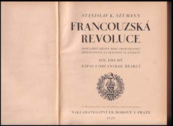 Stanislav Kostka Neumann: Francouzská revoluce