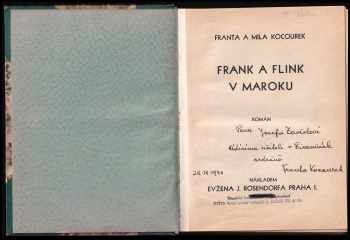Franta Kocourek: Frank a Flink v Maroku + PODPIS AUTORA