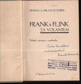 Milan Kocourek: Frank a Flink za volantem