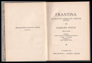 Karolina Světlá: Frantina