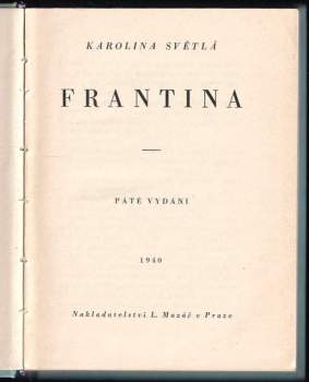 Karolina Světlá: Frantina