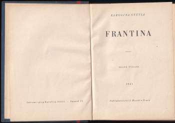 Karolina Světlá: Frantina