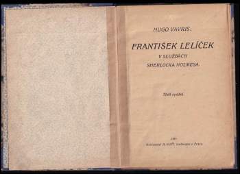 Hugo Vavrečka: František Lelíček v službách Sherlocka Holmesa