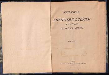 Hugo Vavrečka: František Lelíček v službách Sherlocka Holmesa