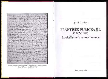 Jakub Zouhar: František Pubička S.I. (1722-1807)