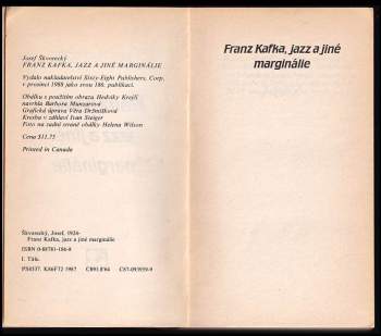 Josef Škvorecký: Franz Kafka, jazz a jiné marginálie